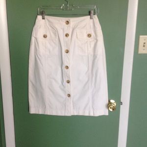 Beautiful Sateen Stretch button down skirt!